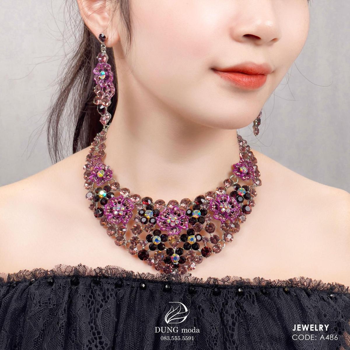 Bộ Trang Sức Pha Lê A486, ảnh 2