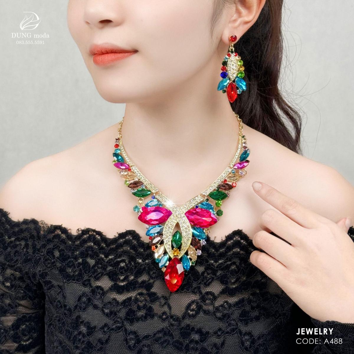 Bộ Trang Sức Pha Lê A488, ảnh 4