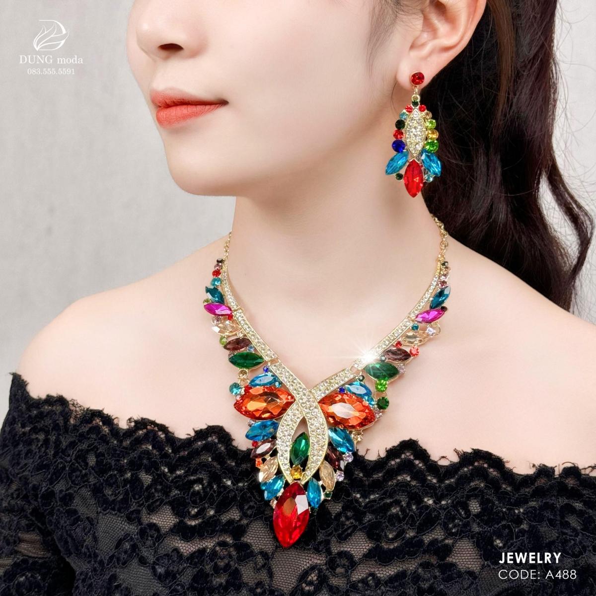 Bộ Trang Sức Pha Lê A488, ảnh 3