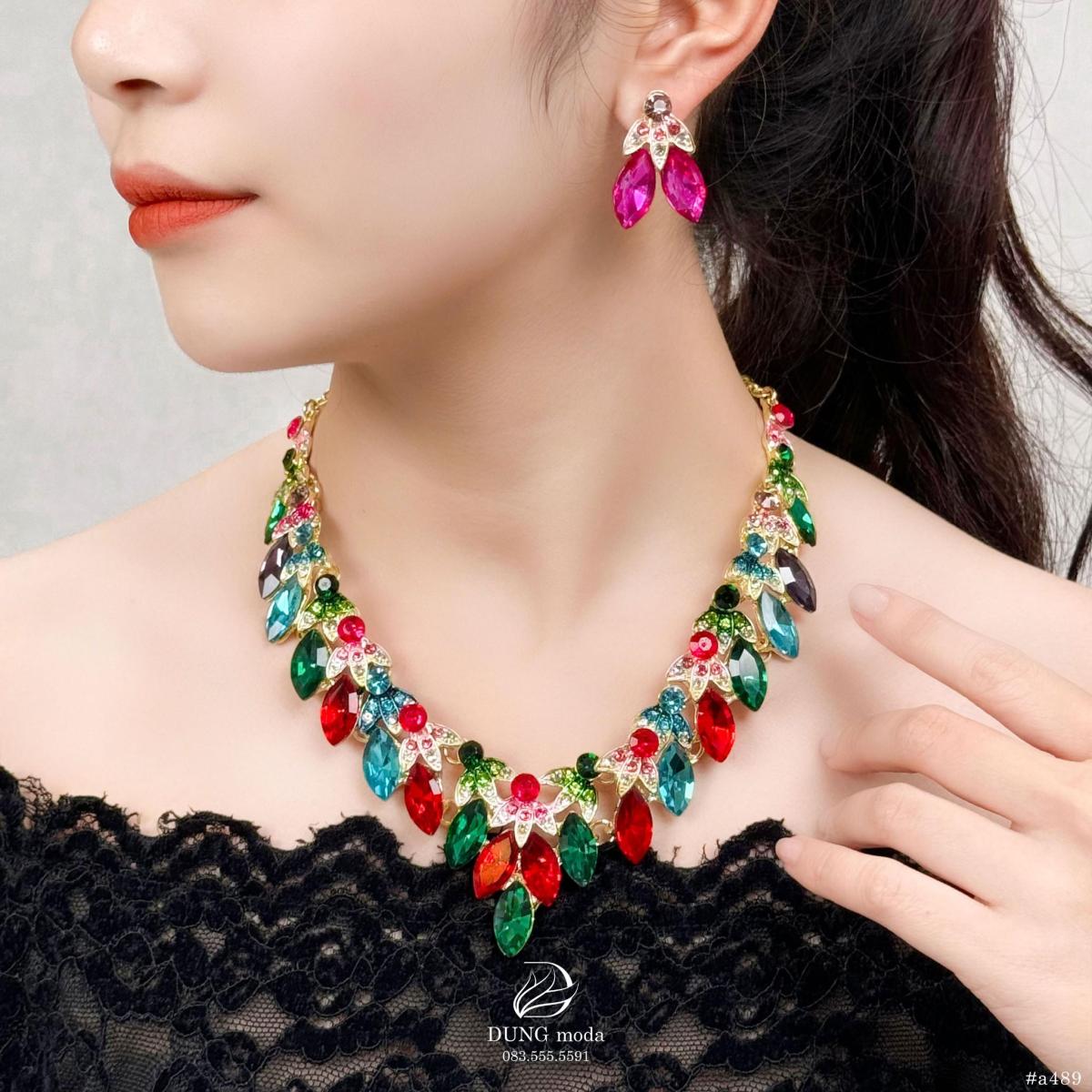 Bộ Trang Sức Pha Lê A489, ảnh 4