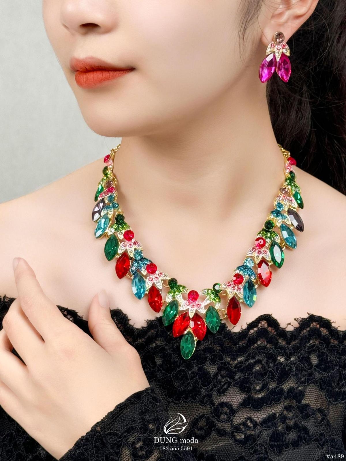 Bộ Trang Sức Pha Lê A489, ảnh 2