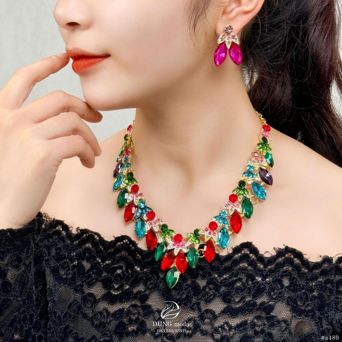 Bộ Trang Sức Pha Lê A489, ảnh 3