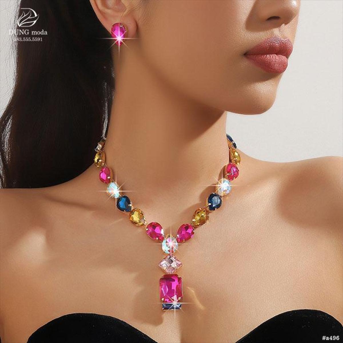 Bộ Trang Sức Pha Lê A496, ảnh 1