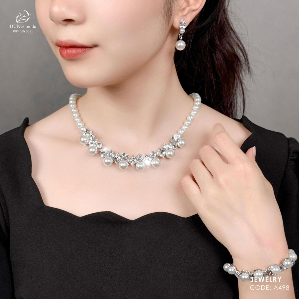 Bộ Trang Sức Ngọc Trai A498, ảnh 1