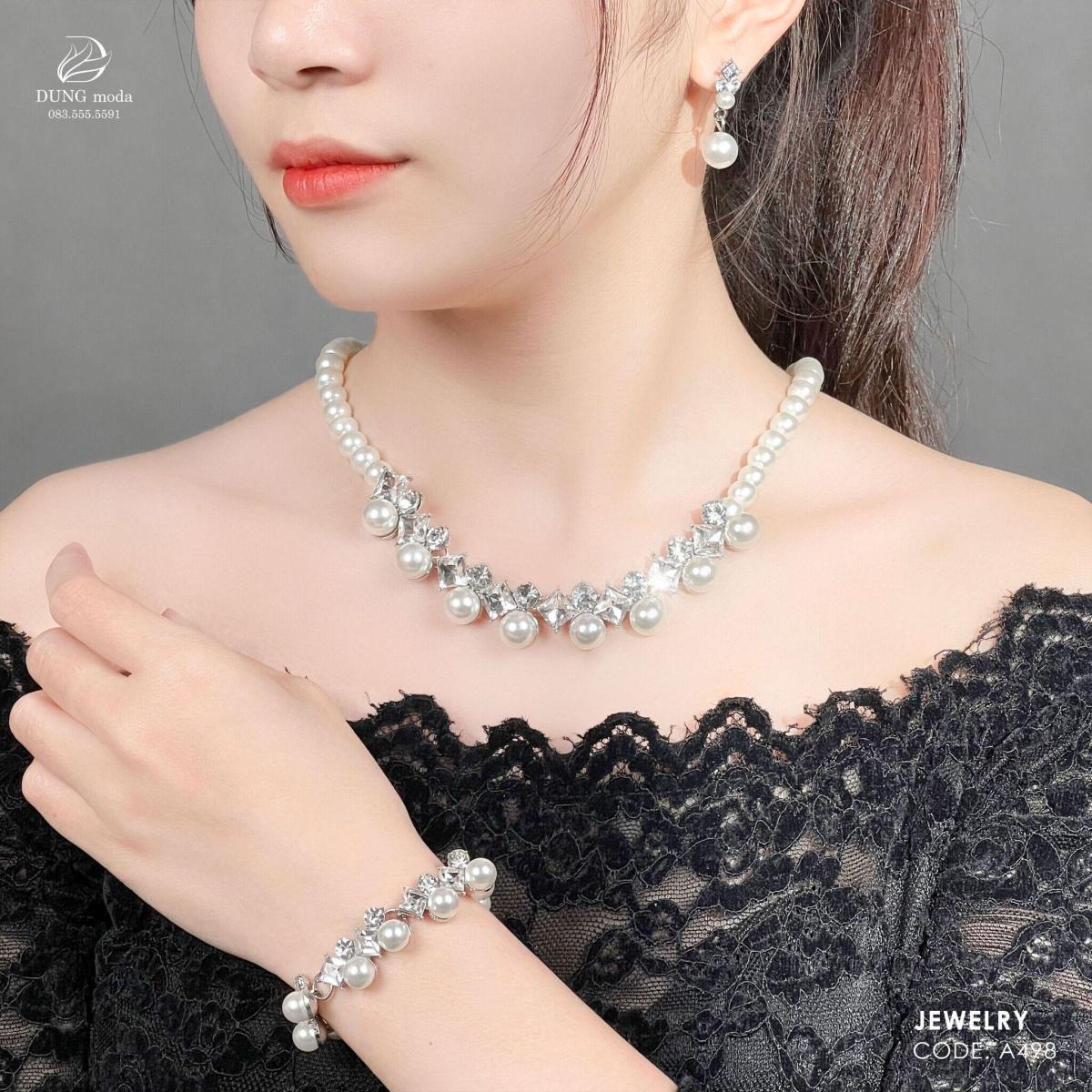 Bộ Trang Sức Ngọc Trai A498, ảnh 2