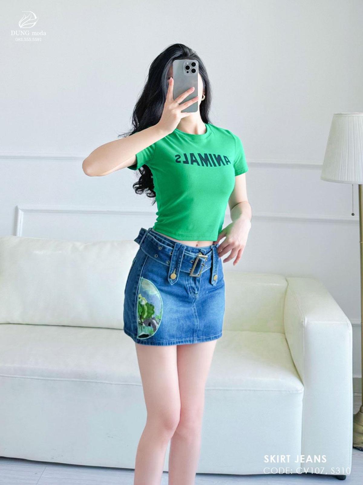 Chân Váy Jean CV107 566, ảnh 2
