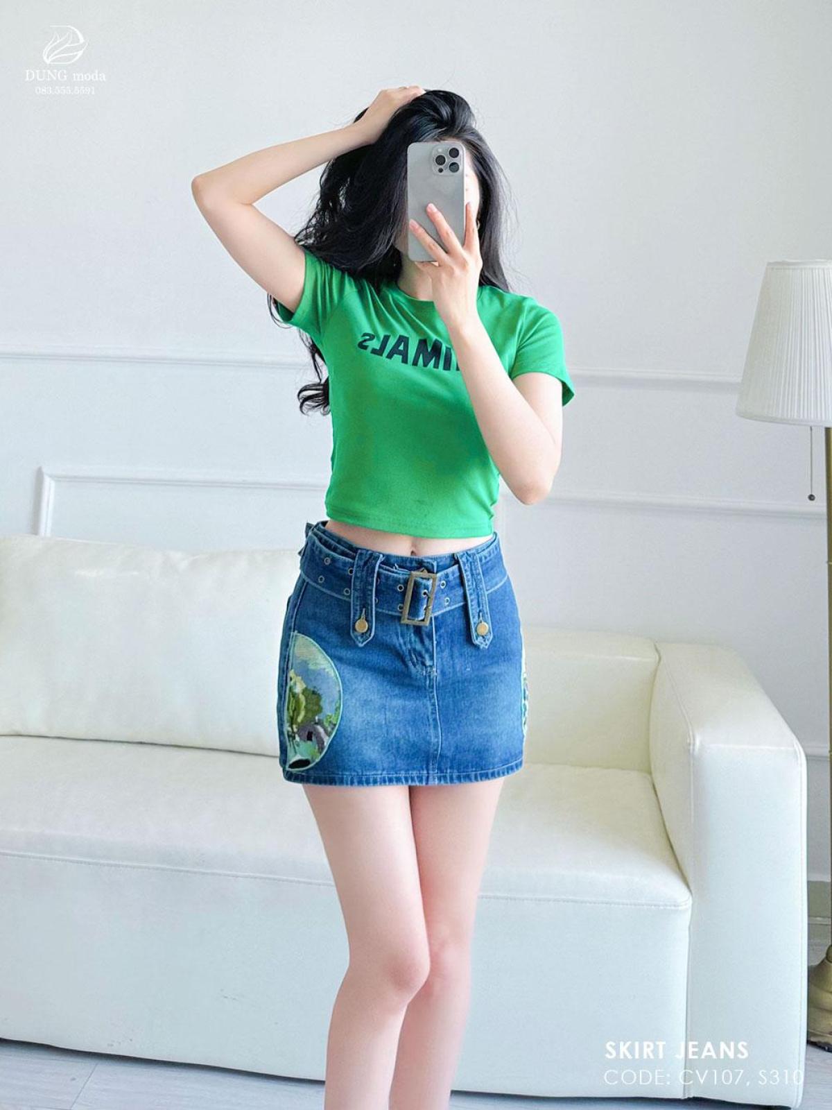 Chân Váy Jean CV107 566, ảnh 3
