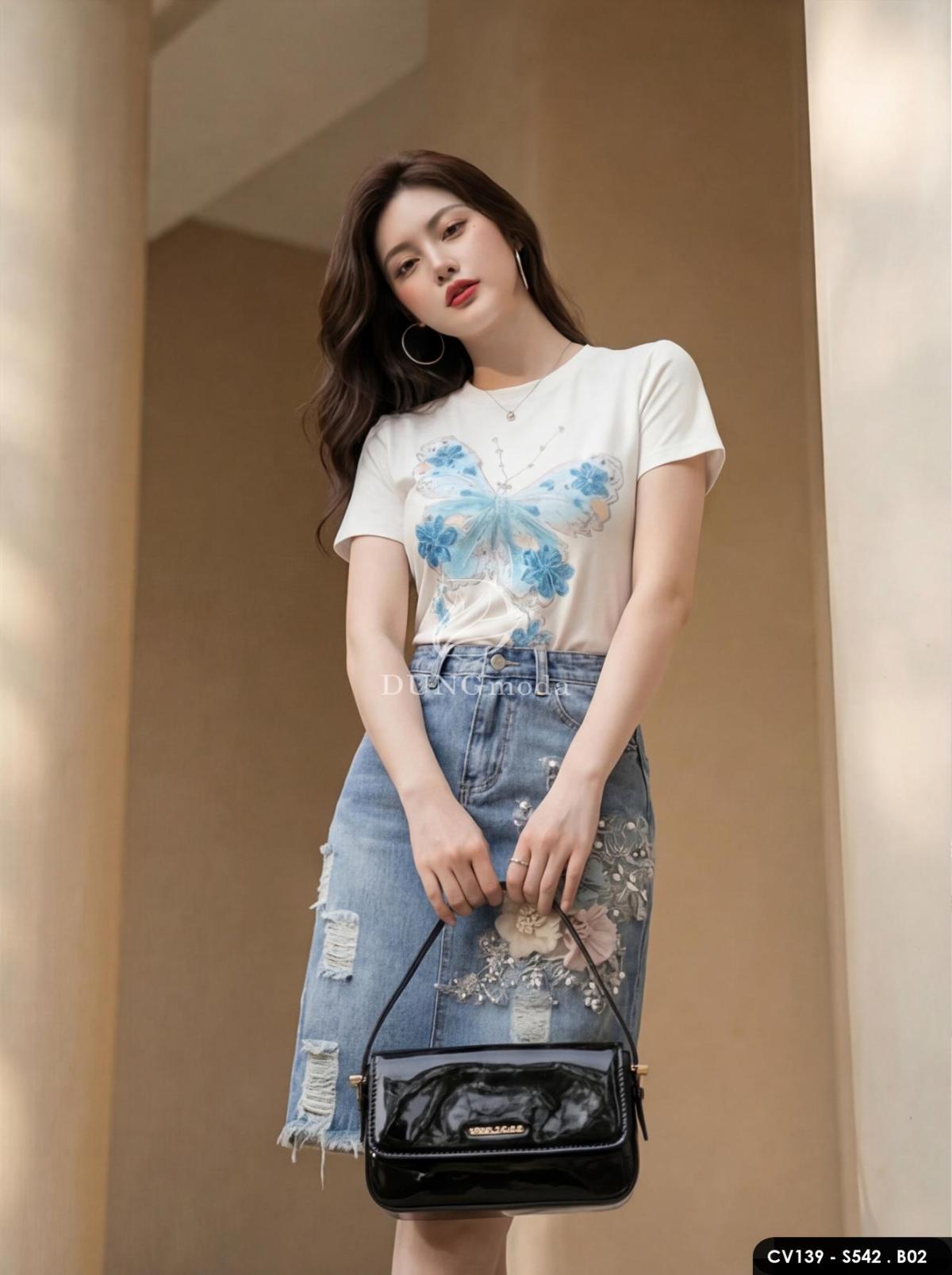 Chân Váy Jean CV139-8873, ảnh 12