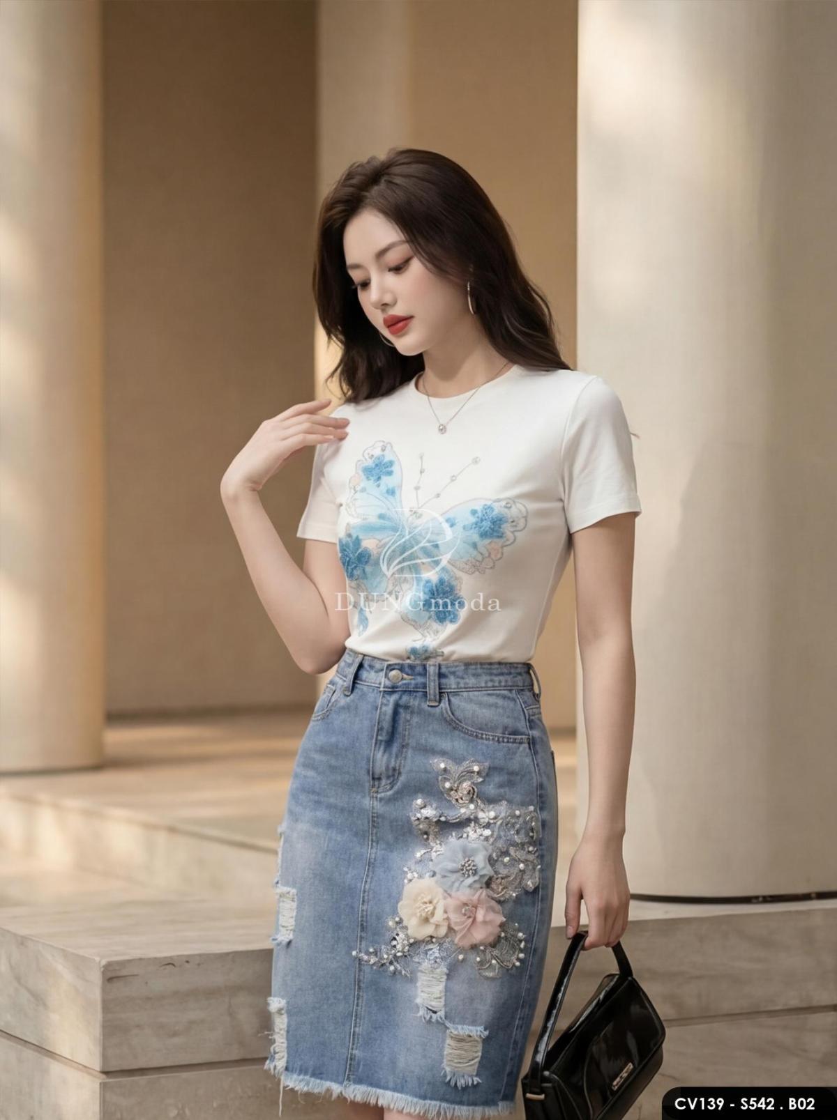 Chân Váy Jean CV139-8873, ảnh 11