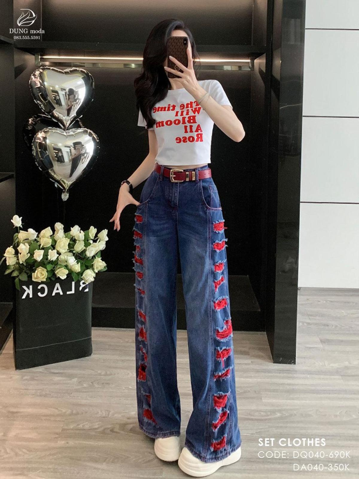 Quần Jean Suông DungModa DQ040 7417B, ảnh 6