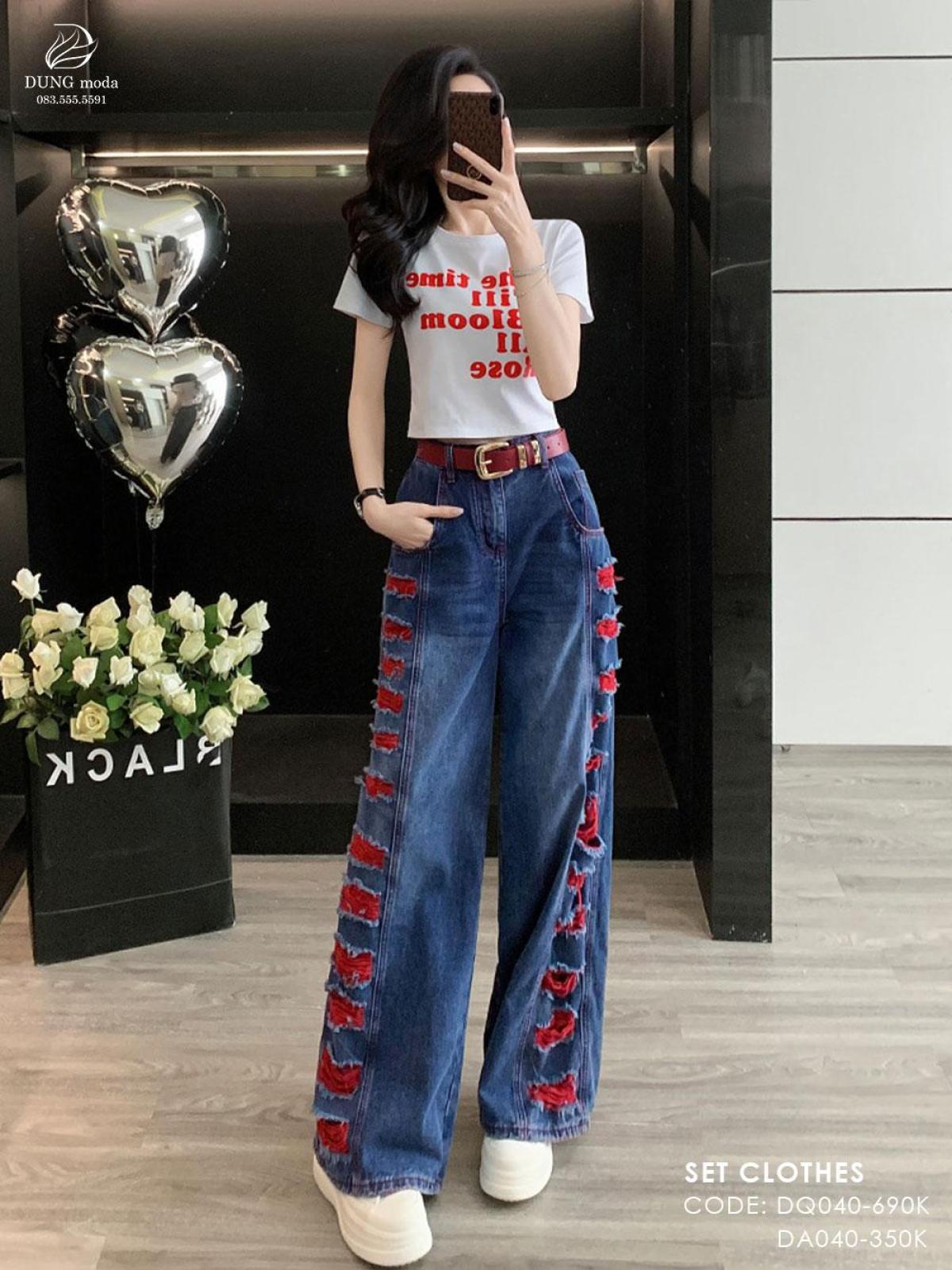 Quần Jean Suông DungModa DQ040 7417B, ảnh 2