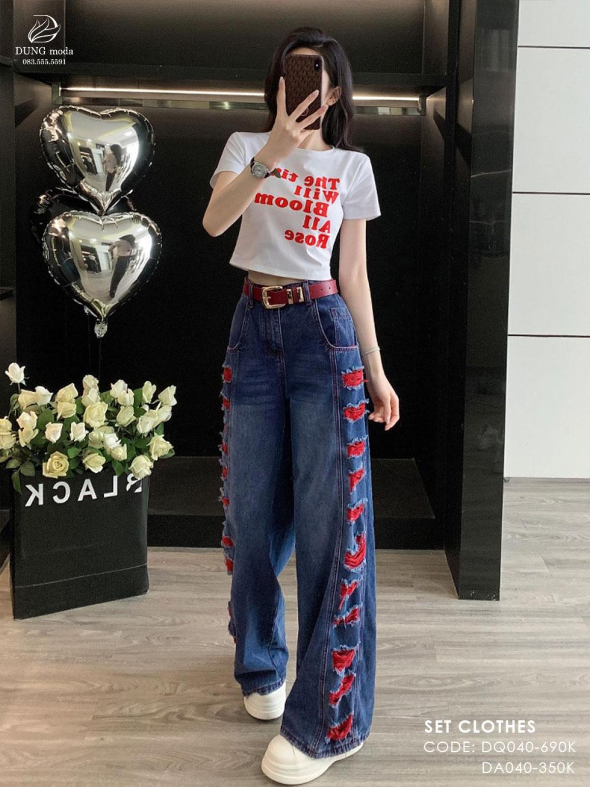 Quần Jean Suông DungModa DQ040 7417B, ảnh 4