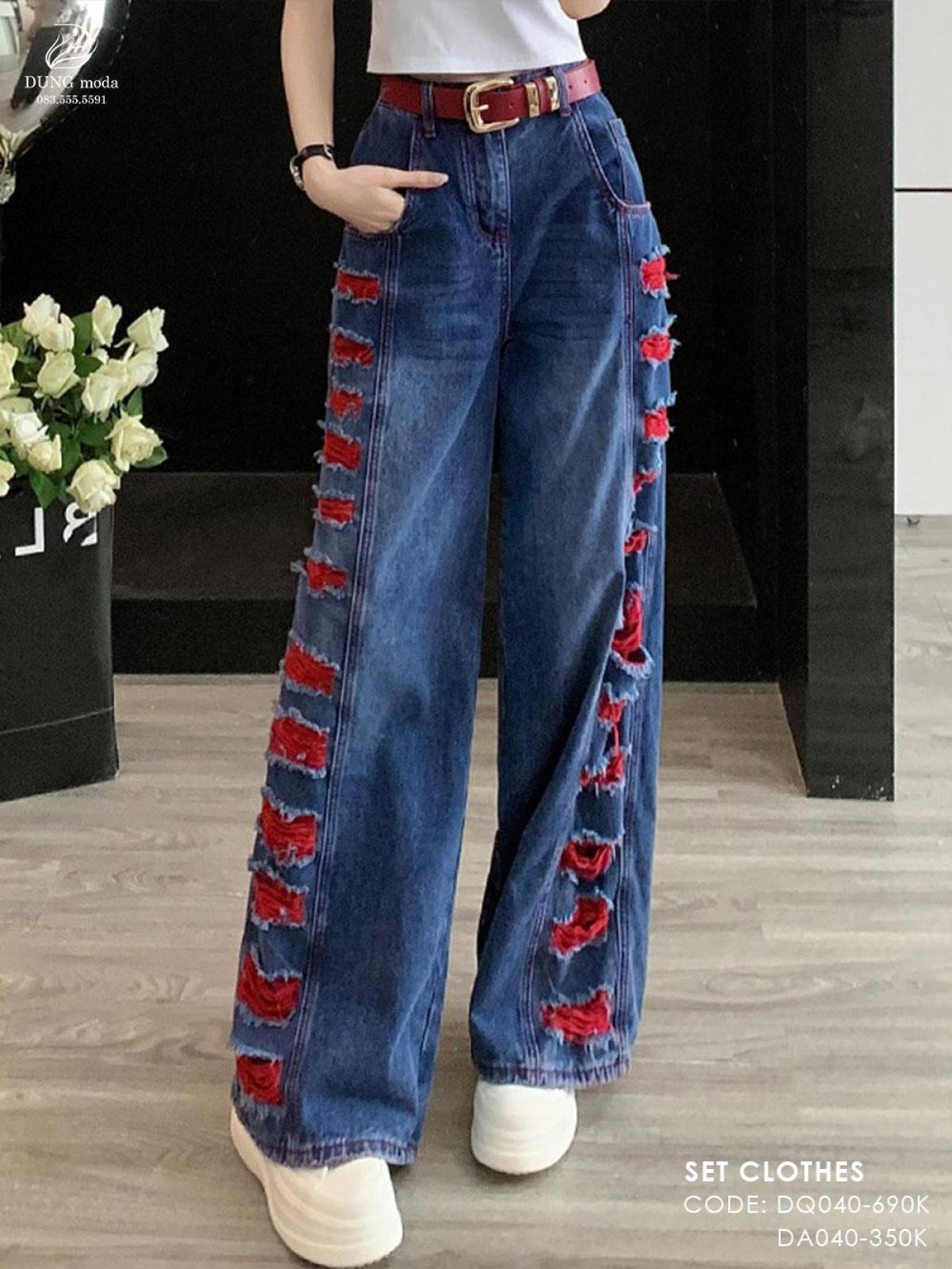 Quần Jean Suông DungModa DQ040 7417B, ảnh 5