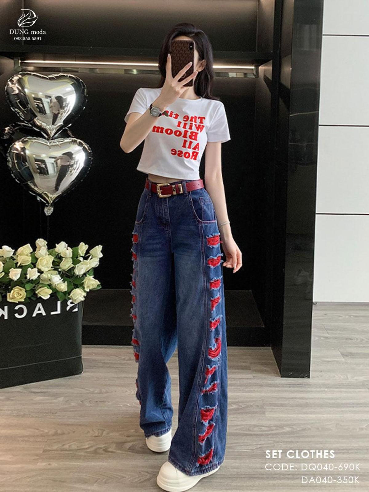 Quần Jean Suông DungModa DQ040 7417B, ảnh 7