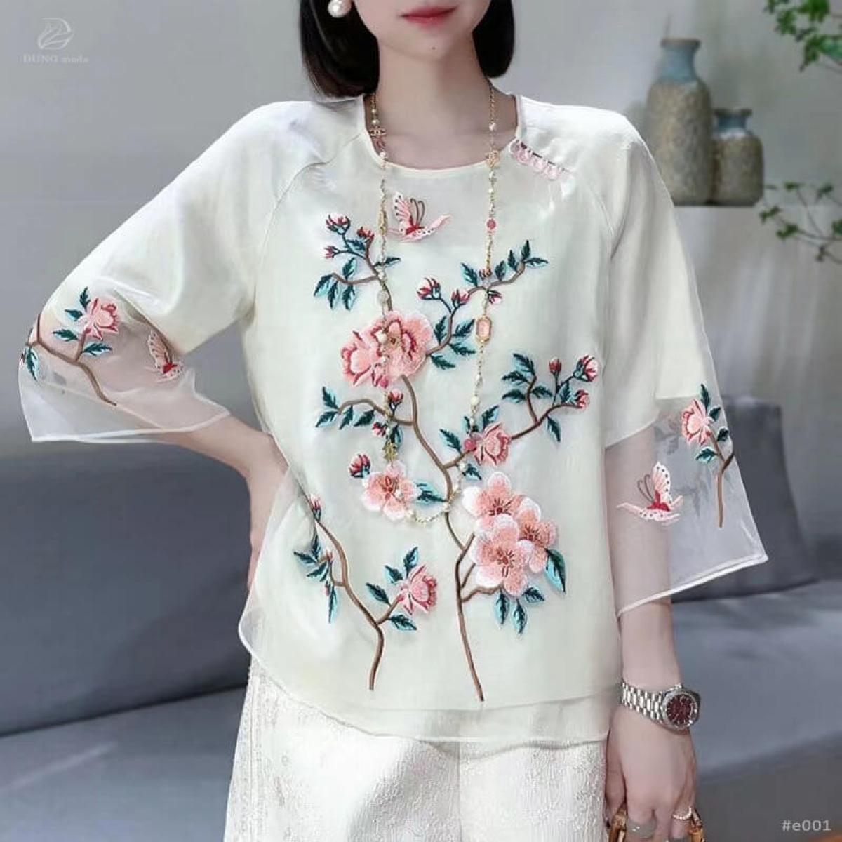 Áo Thêu Quảng Châu E001 9130, ảnh 1
