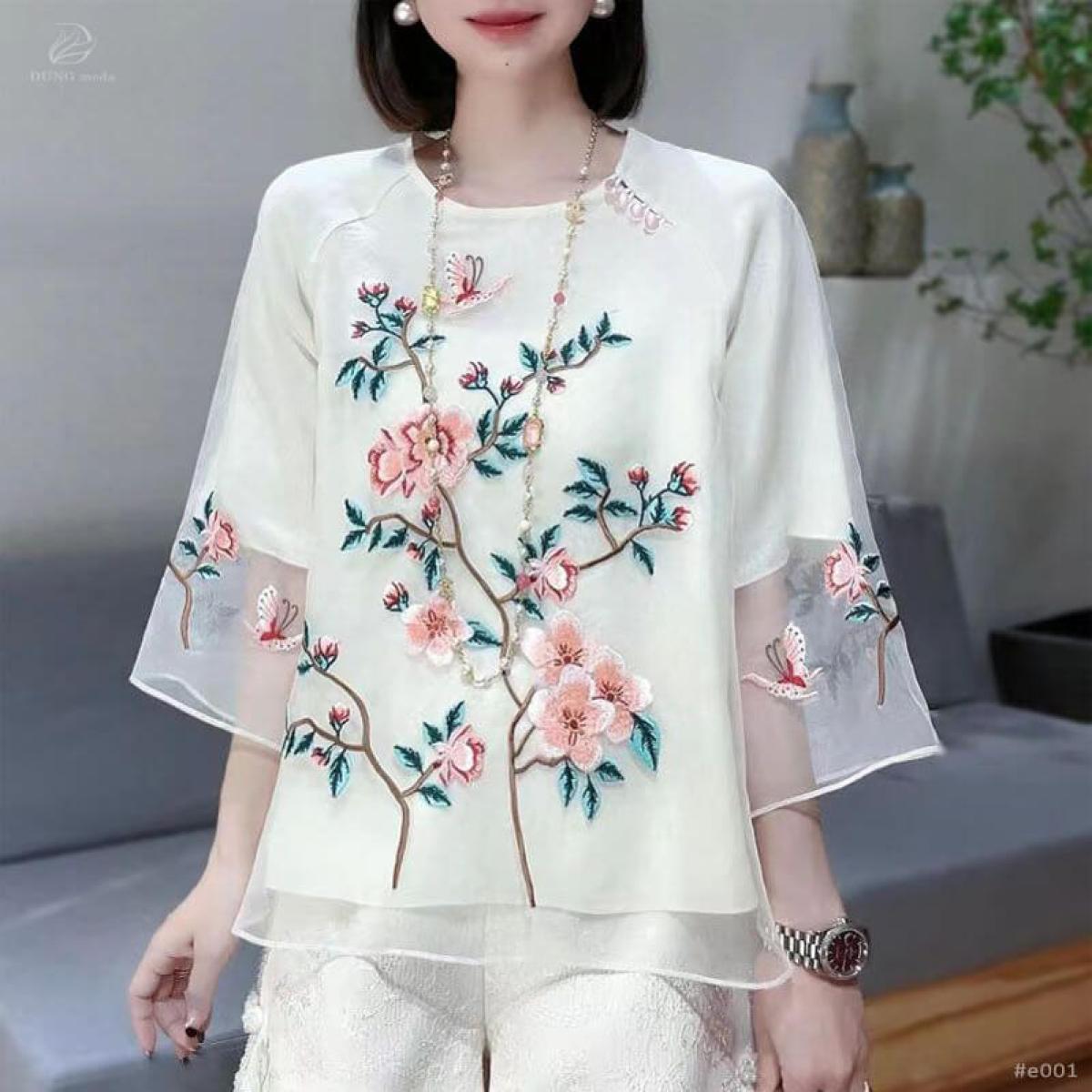 Áo Thêu Quảng Châu E001 9130, ảnh 2