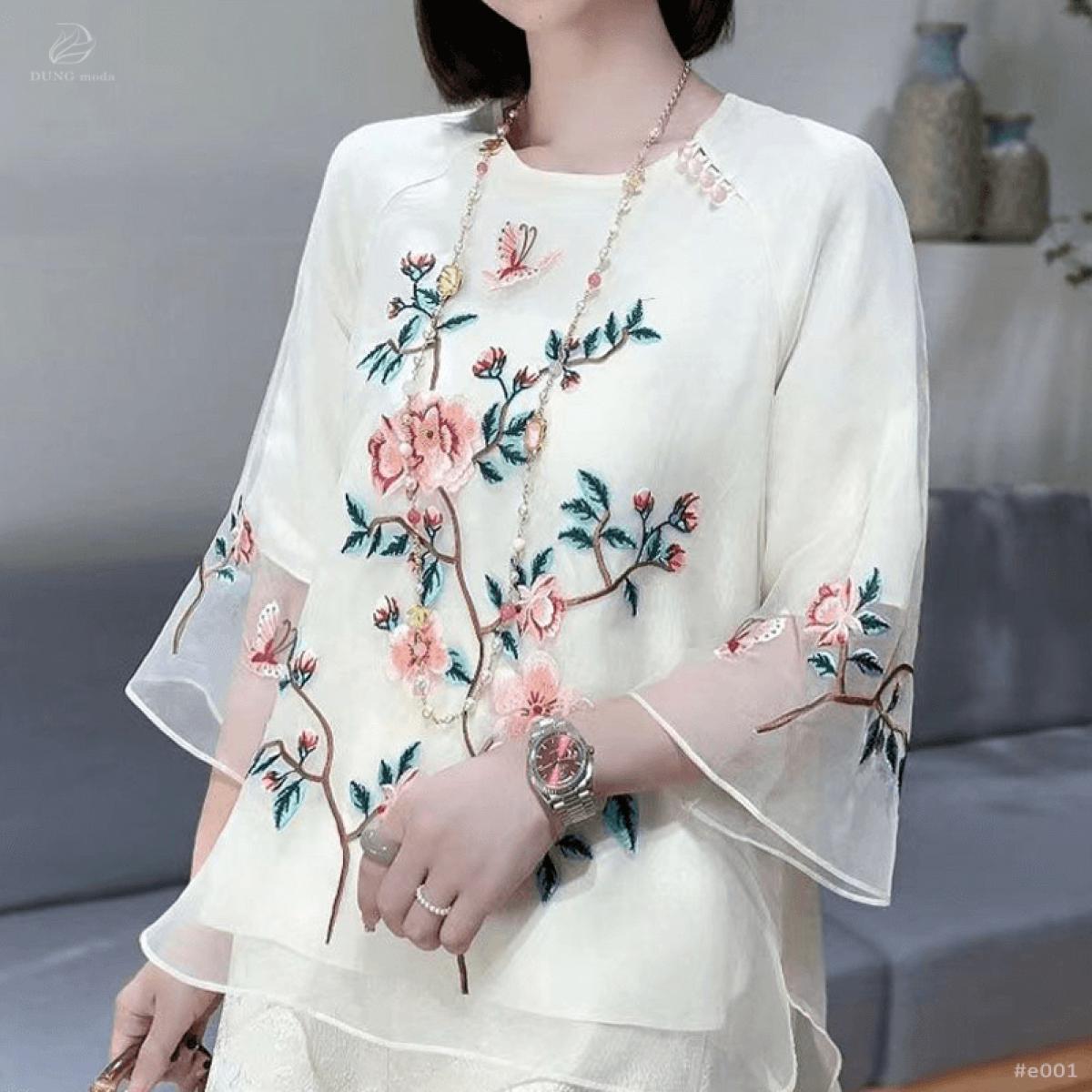 Áo Thêu Quảng Châu E001 9130, ảnh 3
