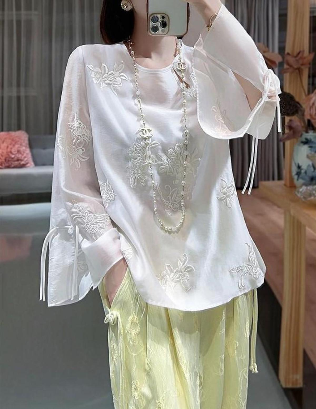 Áo Thêu Quảng Châu E003 9157, ảnh 2