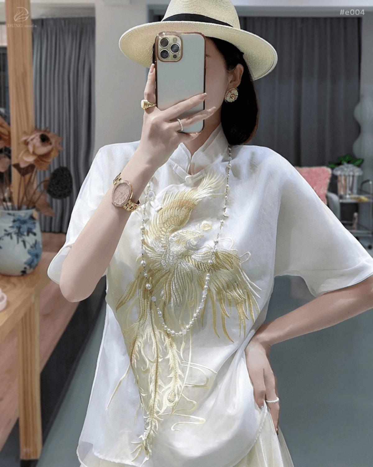 Áo Thêu Quảng Châu E004 8823, ảnh 4