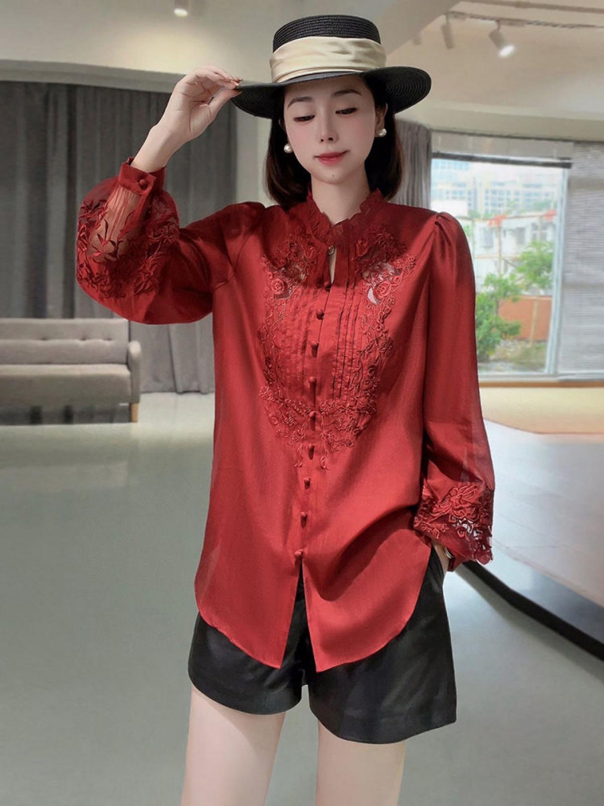 Áo Thêu Quảng Châu E008
