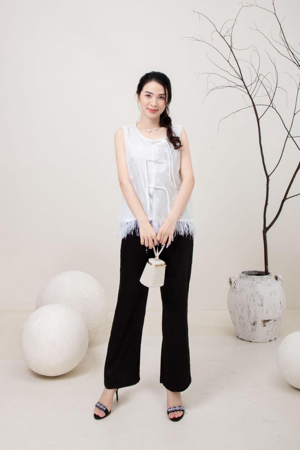 Áo Lụa Thêu Quảng Châu E023 0016, ảnh 6