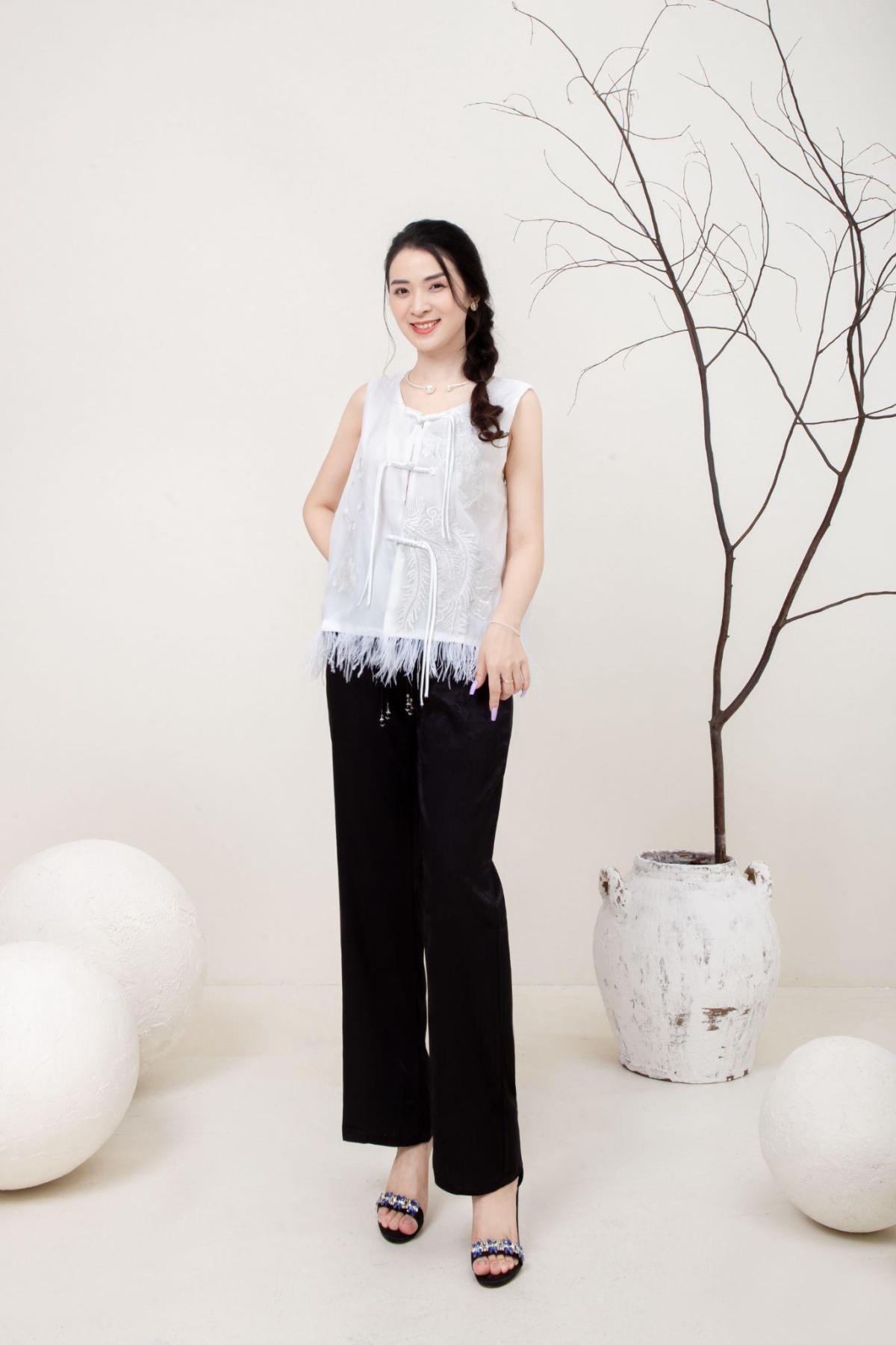 Áo Lụa Thêu Quảng Châu E023 0016, ảnh 1