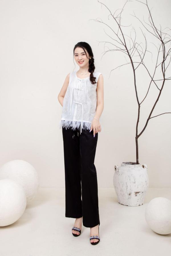 Áo Lụa Thêu Quảng Châu E023 0016