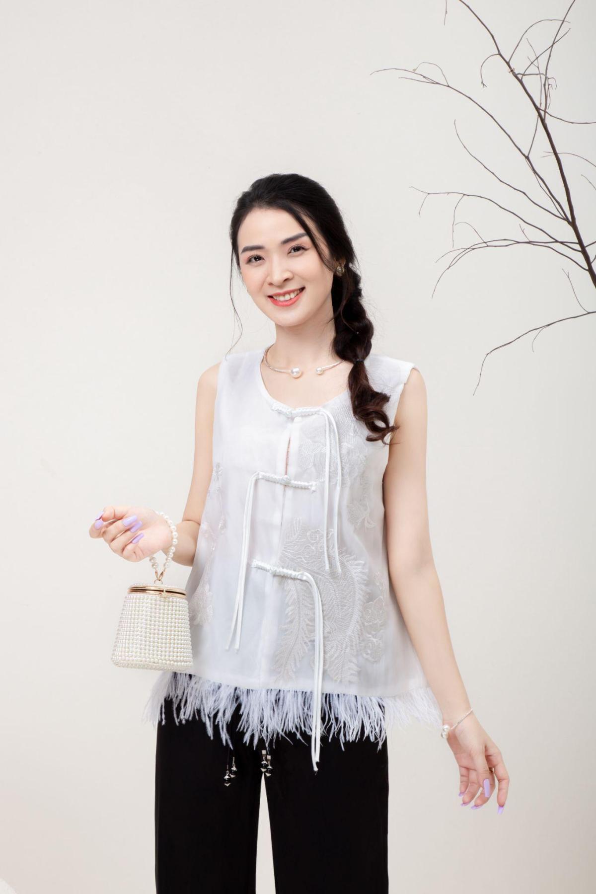 Áo Lụa Thêu Quảng Châu E023 0016, ảnh 3