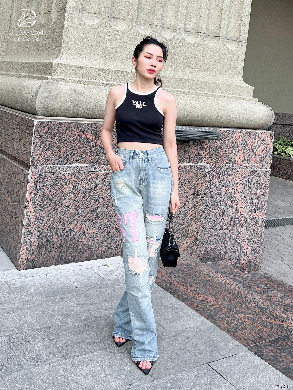 Quần Jean Suông Q201 7997, ảnh 2