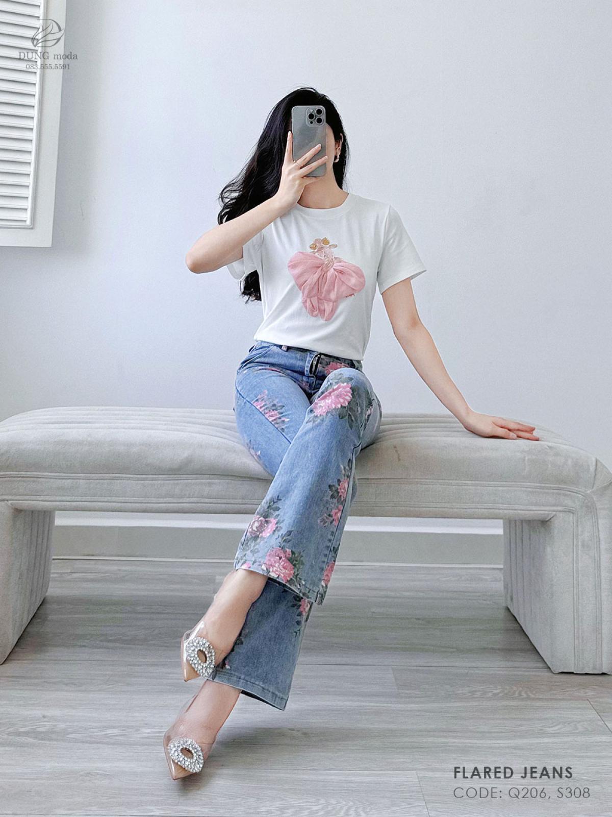 Quần Jean Ống Loe Q206 759, ảnh 6