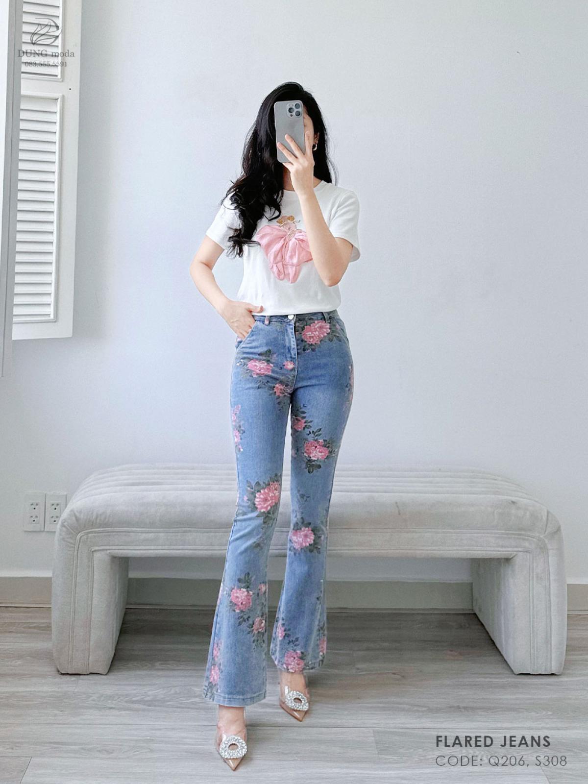 Quần Jean Ống Loe Q206 759, ảnh 1