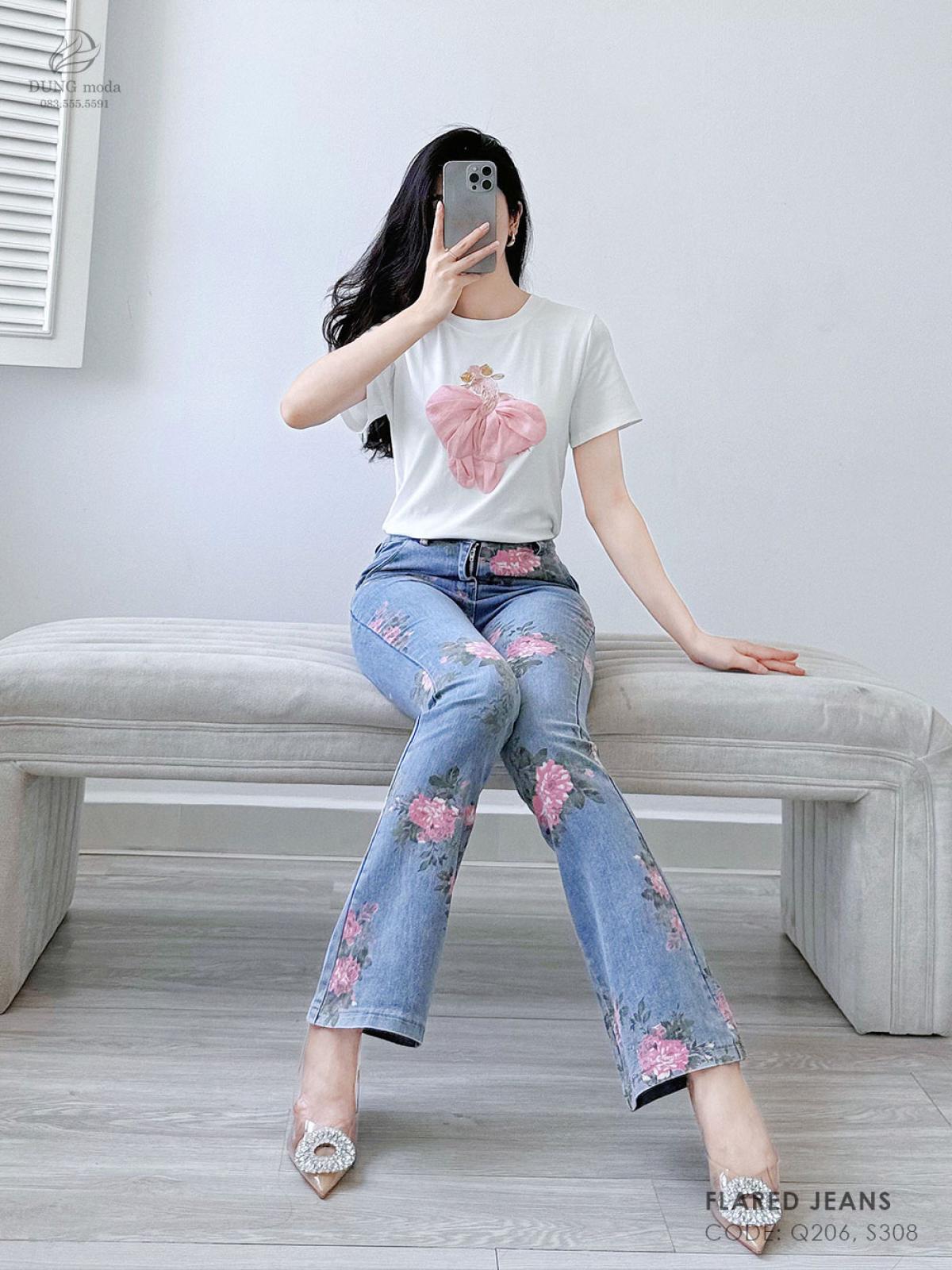 Quần Jean Ống Loe Q206 759, ảnh 5