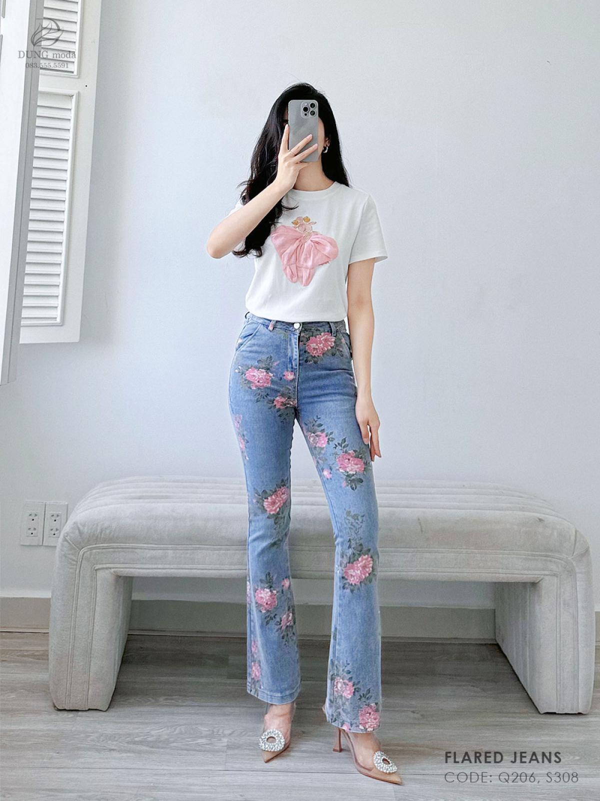 Quần Jean Ống Loe Q206 759, ảnh 2