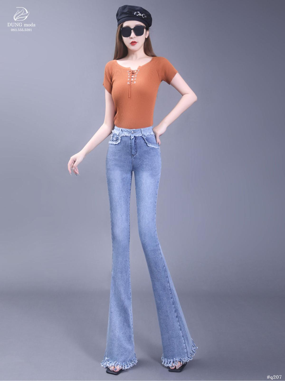 Quần Jean Ống Loe Q207 758, ảnh 2