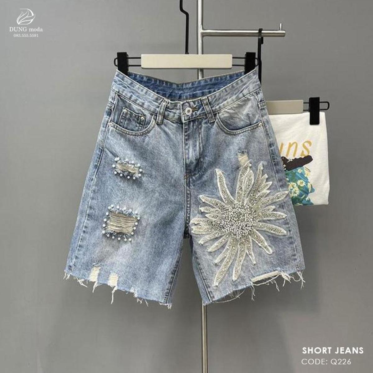 Quần Short Jean Q226 7953, ảnh 4