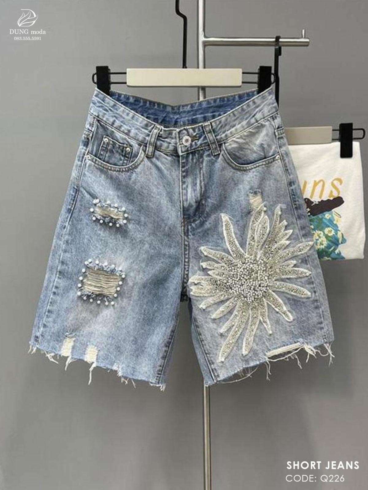 Quần Short Jean Q226 7953, ảnh 3