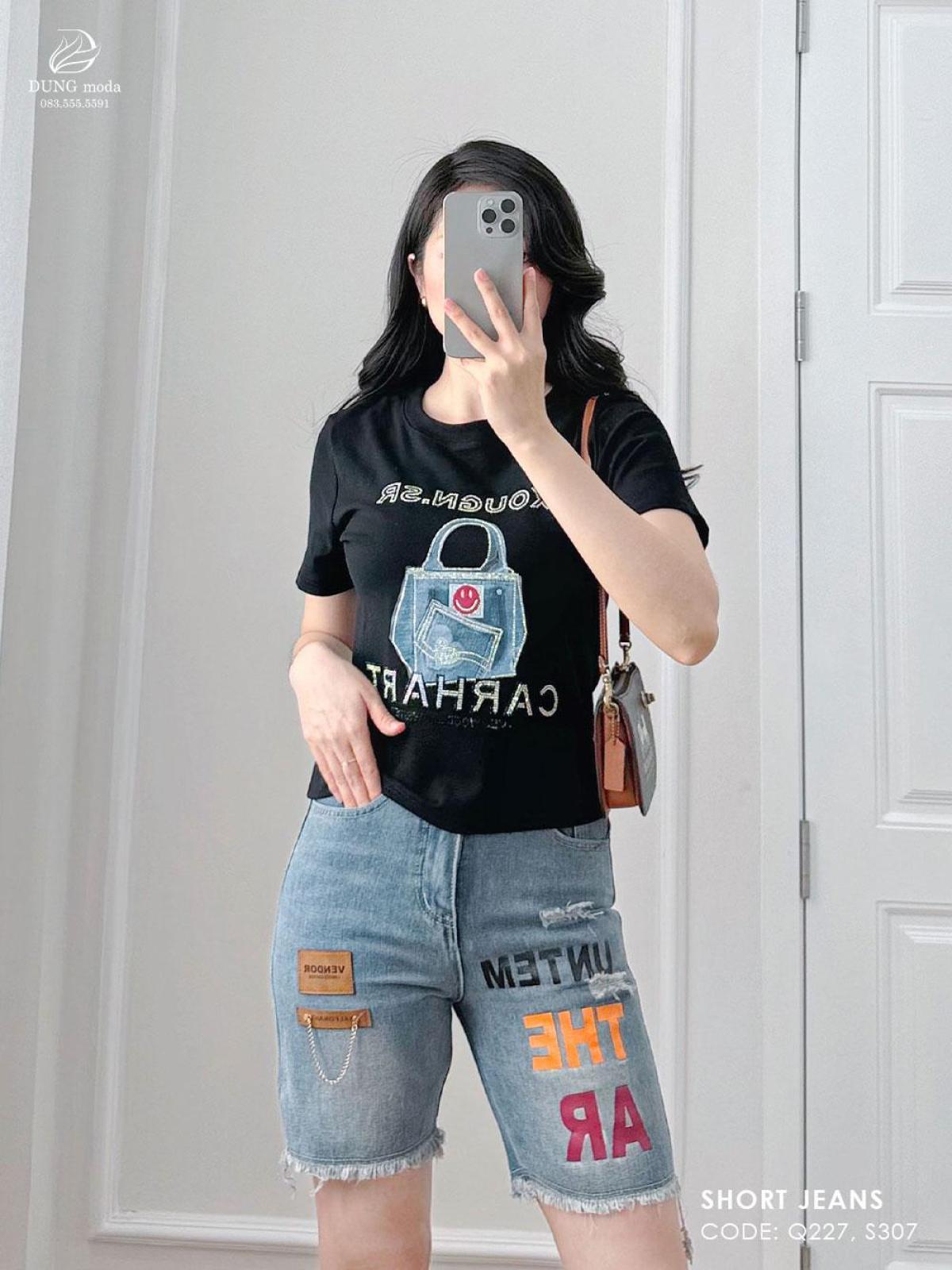 Quần Short Jean Q227 7813, ảnh 5