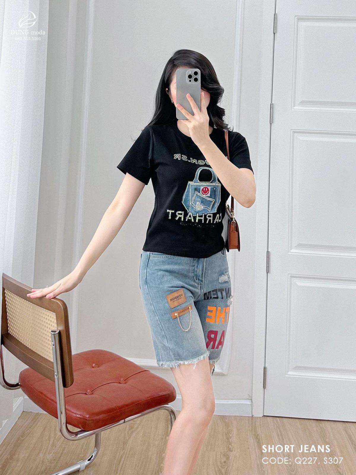 Quần Short Jean Q227 7813, ảnh 3