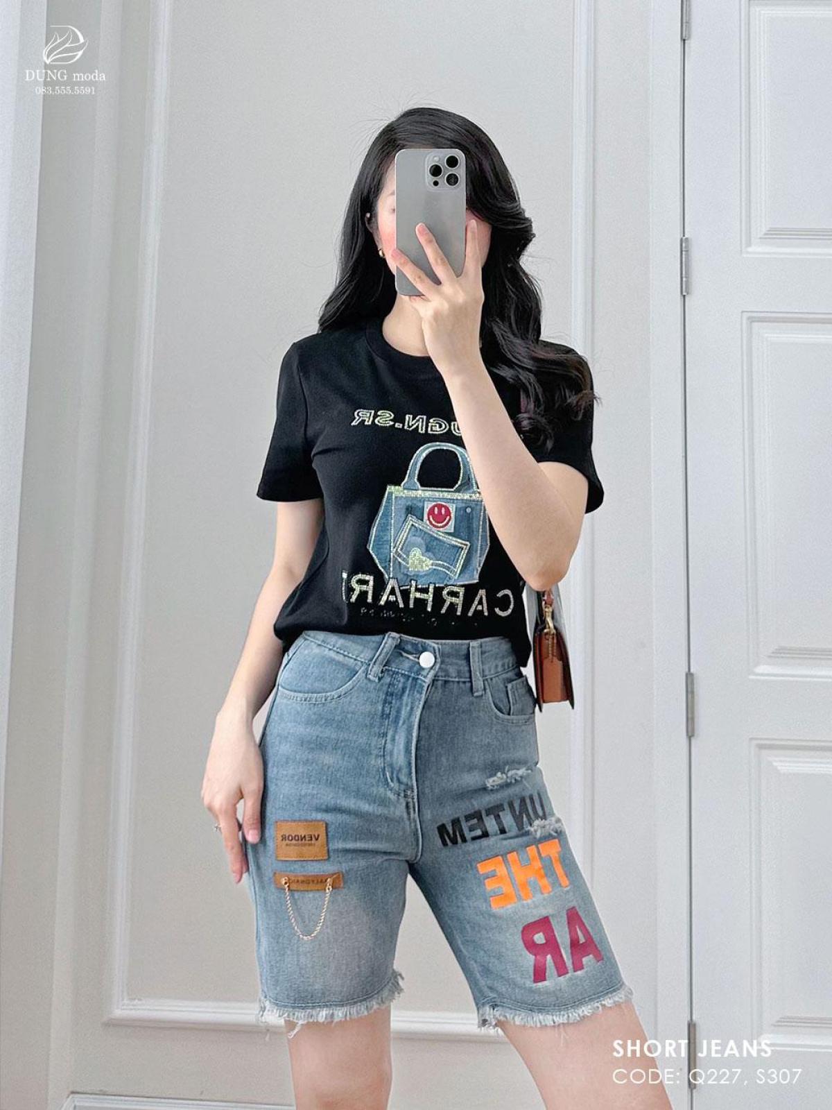 Quần Short Jean Q227 7813, ảnh 4