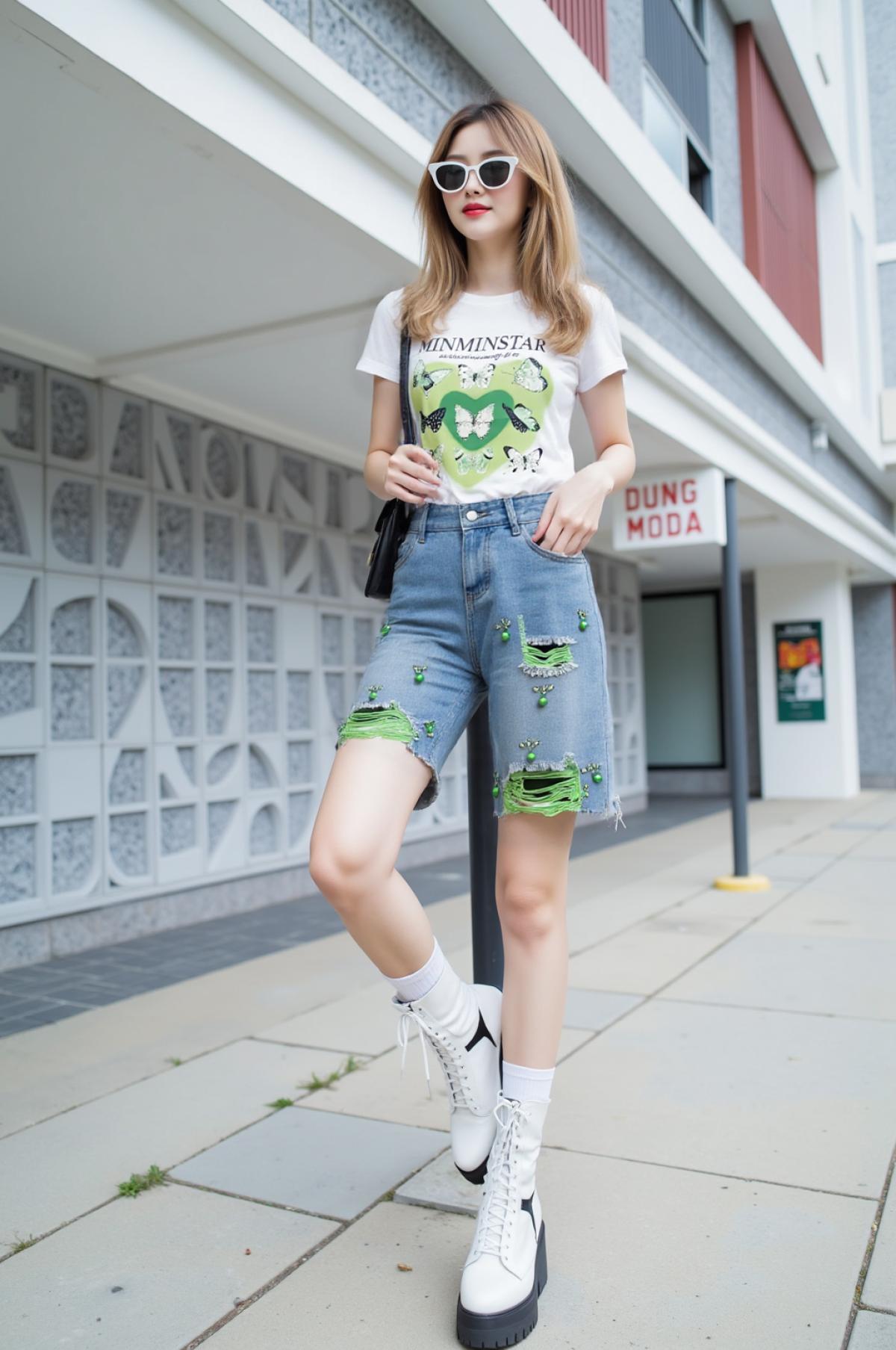 Quần Short Jean Q228 A6185, ảnh 4