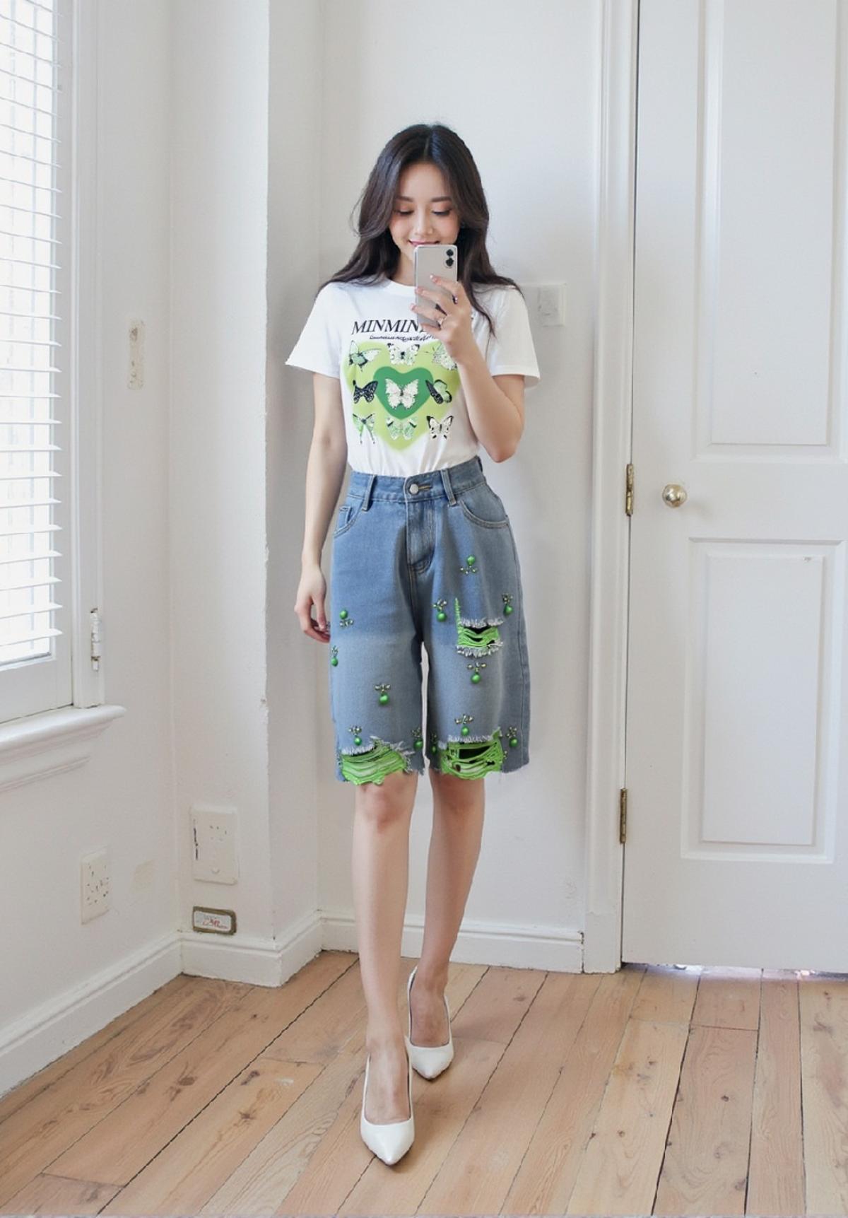 Quần Short Jean Q228 A6185, ảnh 5