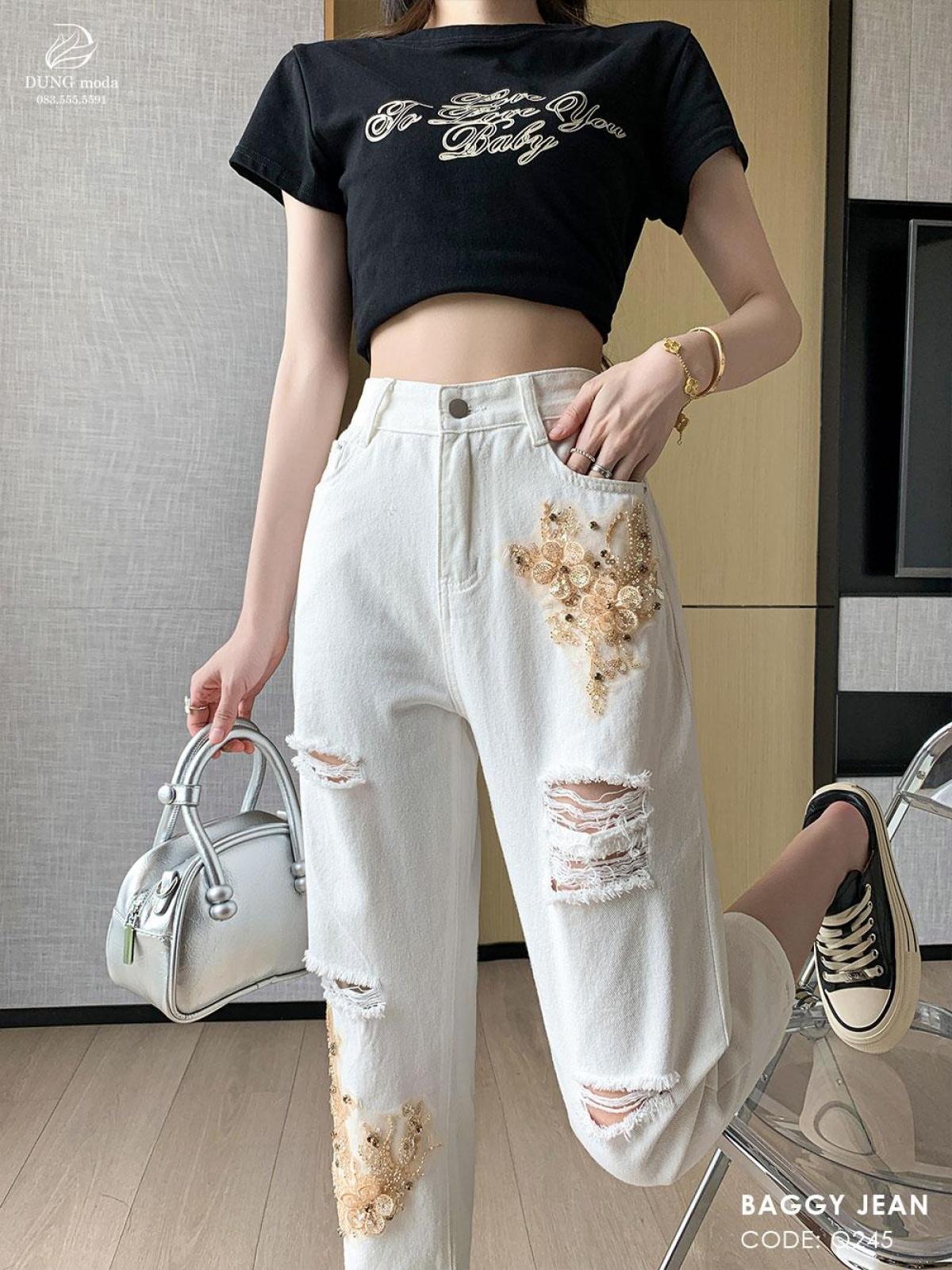 Quần Jean Baggy Q245 1072, ảnh 7