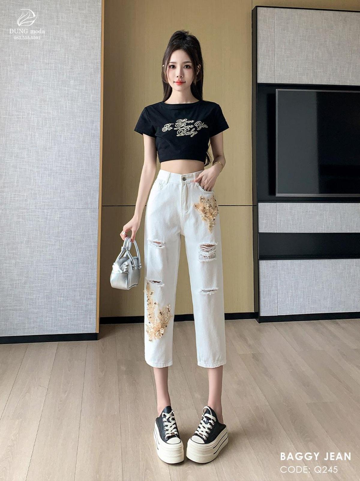 Quần Jean Baggy Q245 1072, ảnh 5