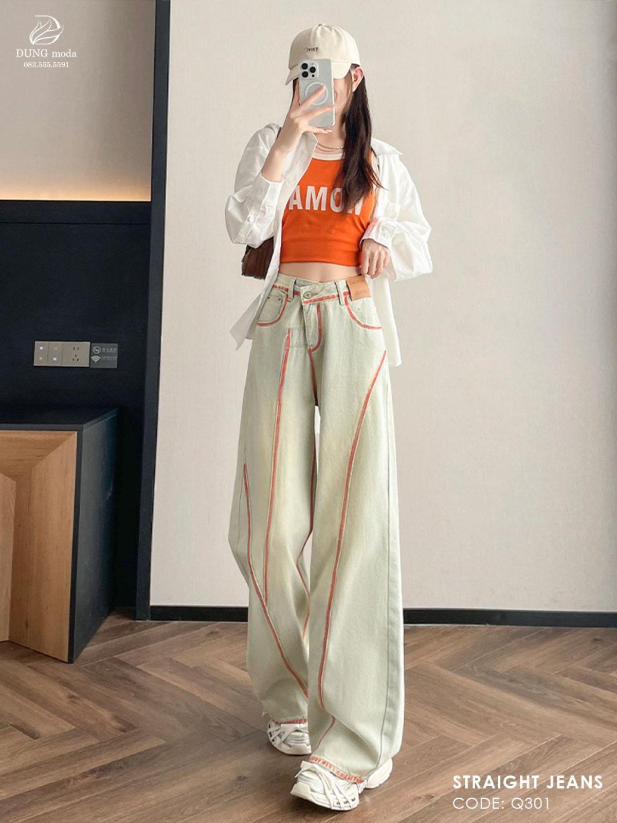 Quần Jean Suông DungModa Q301 8937, ảnh 4