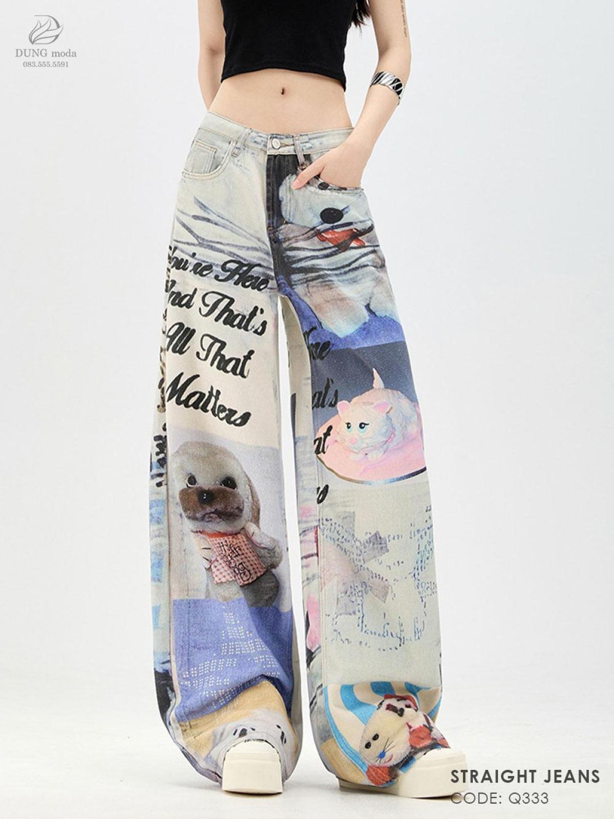 Quần Jean Suông DungModa Q333-9672, ảnh 6