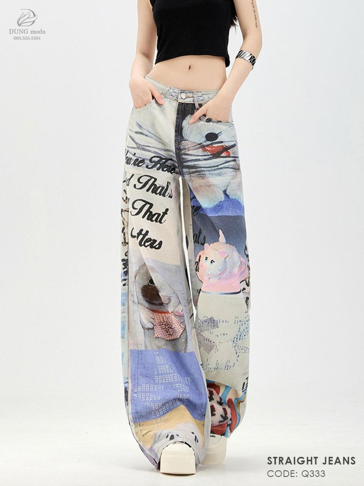 Quần Jean Suông DungModa Q333-9672, ảnh 5