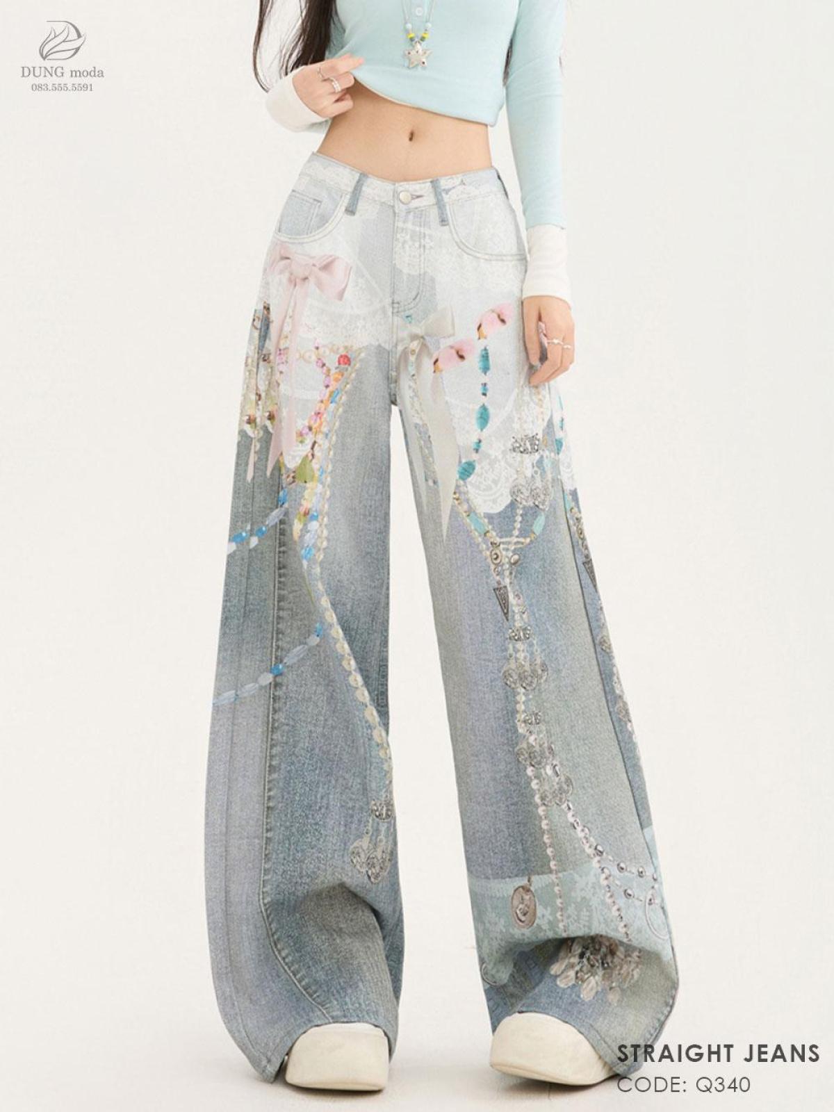 Quần Jean Suông DungModa Q340, ảnh 1