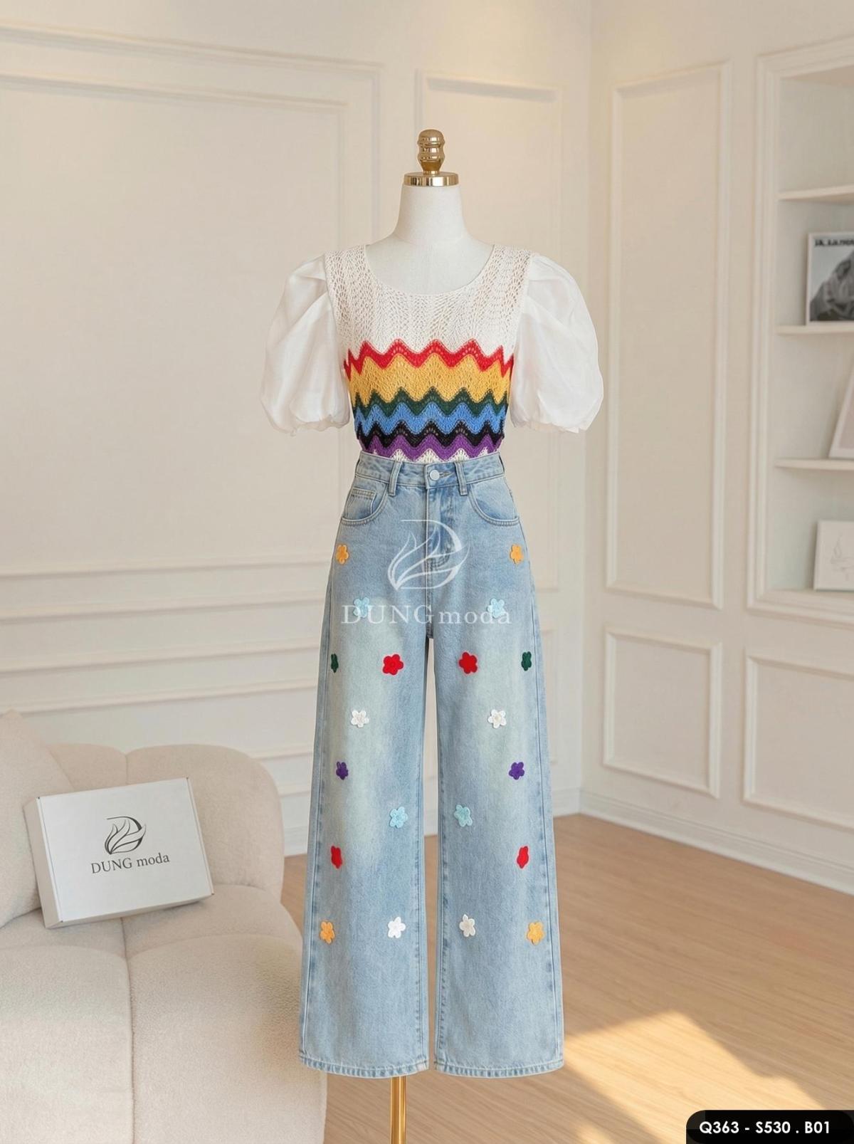 Quần Jean Suông DungModa Q363-3683, ảnh 3