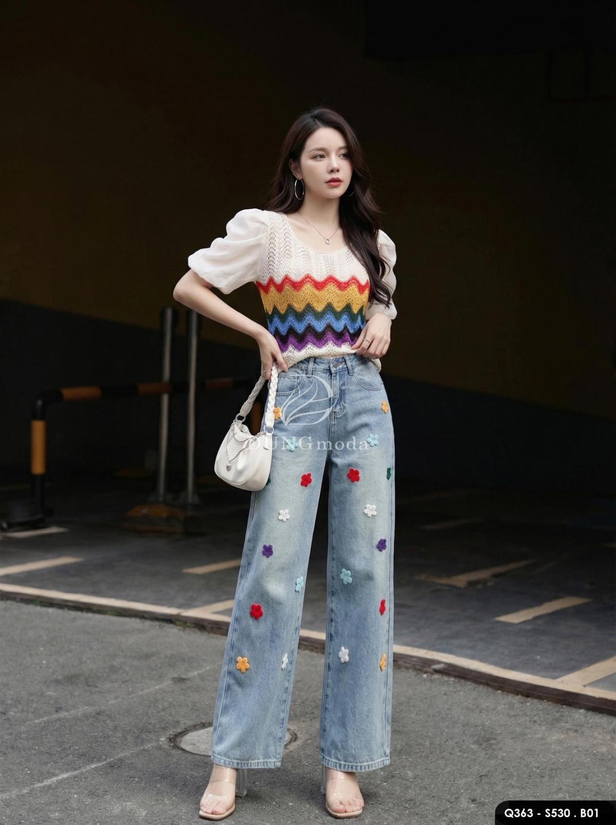Quần Jean Suông DungModa Q363-3683, ảnh 2
