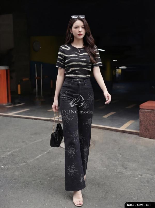 Set Áo DungModa S528 + Quần Jean Q365: áo S528 + quần Q365